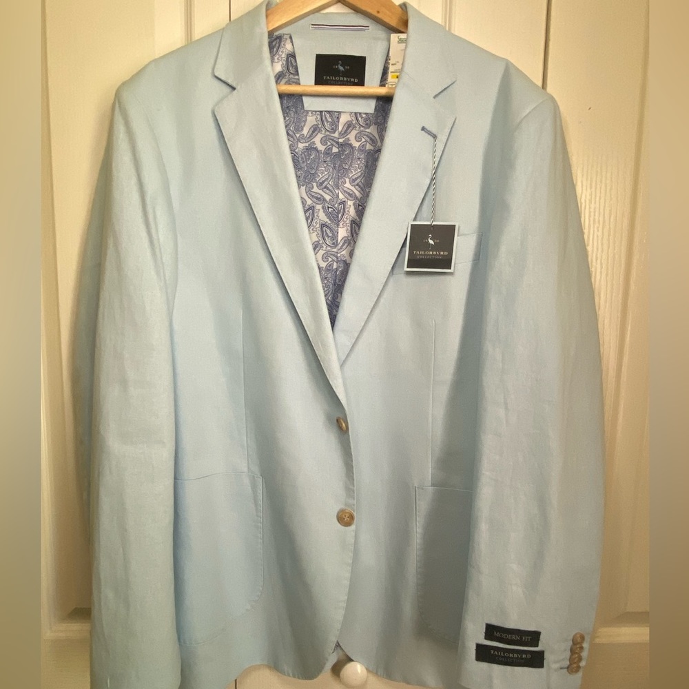 Men’s Tailorbyrd Collection PowderBlue Jacket 46L